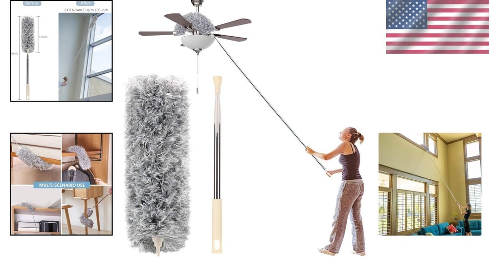 All-Purpose Extendable Duster - Microfiber Head, 30'' to 100'' , Soft Care