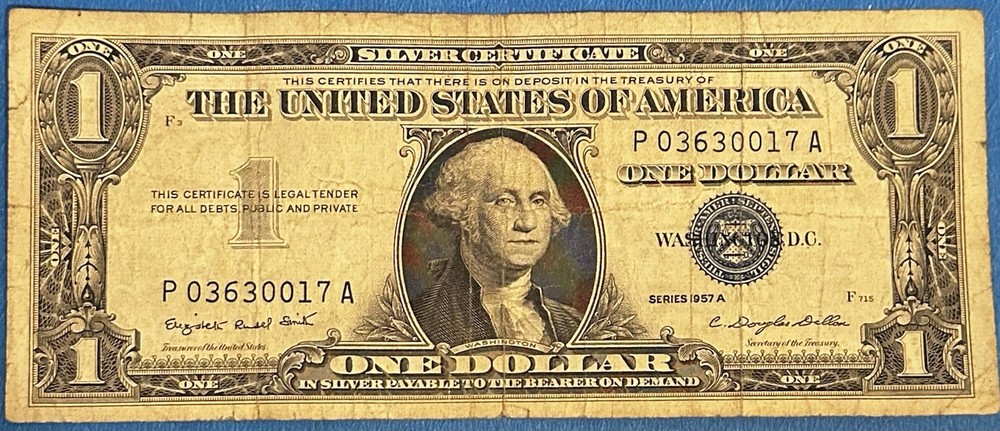 1957 A Silver Certificate Note Circulated