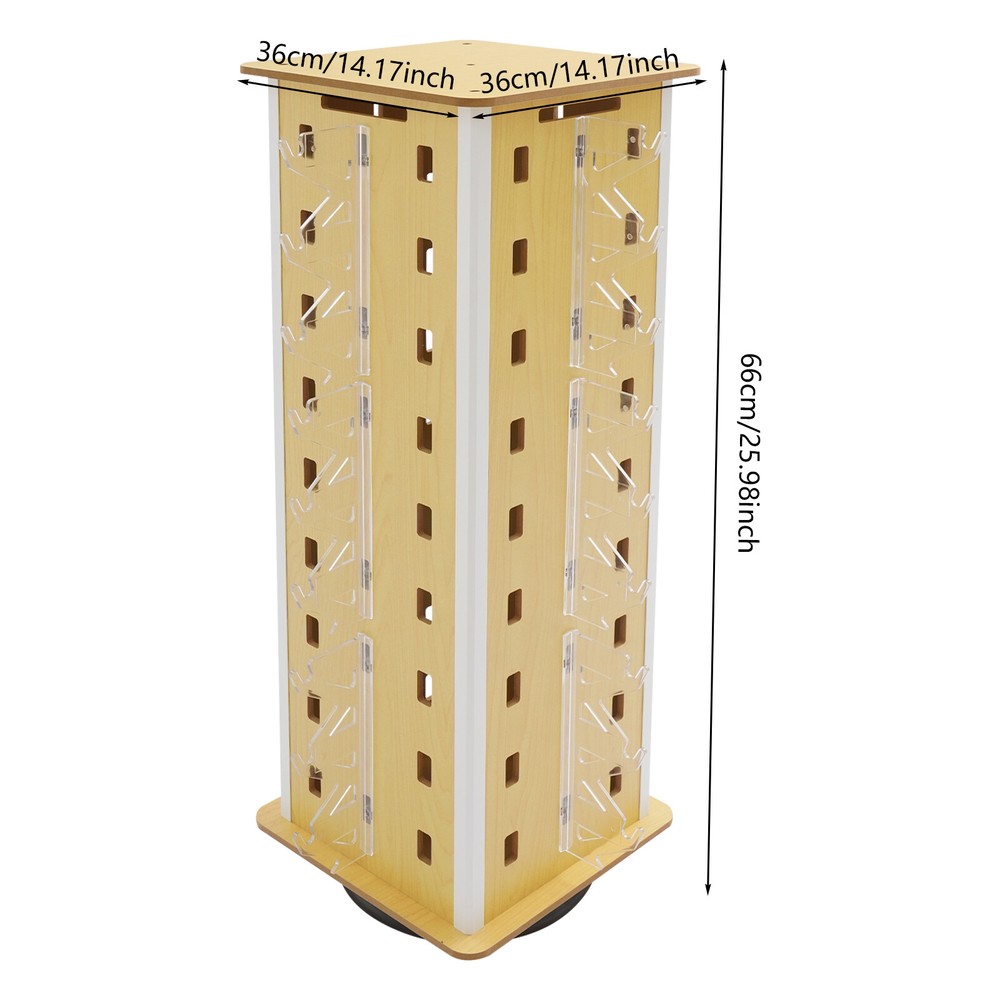 Square 360° Rotating Sunglasses Display Rack, Eyeglass Organizer Holder
