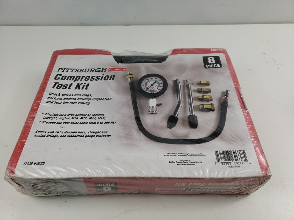 Pittsburgh Automotive 8pc Compression Test Kit 62638