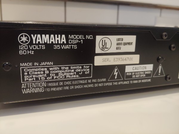 Yamaha DSP-1 Digital Sound Field Processor - Great Shape