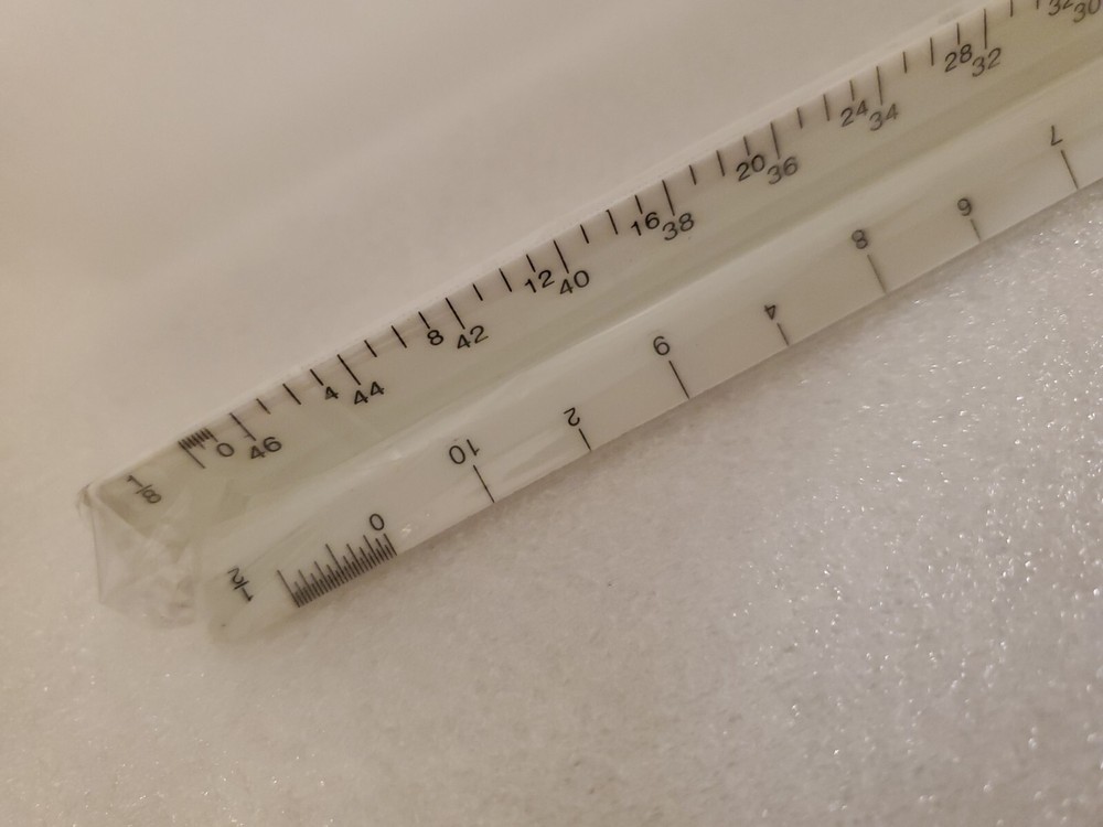 Pacific Arc 91120.12" ARCHITECT Triangular Scale.Open divided: 3/32, 3/16, 1/8,