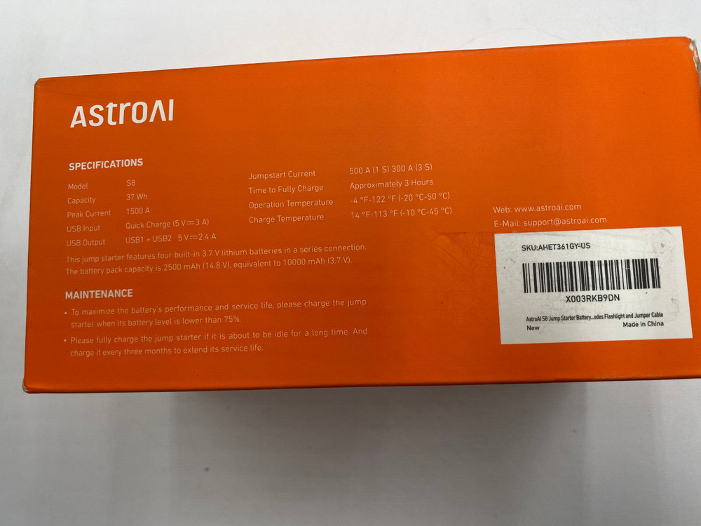 ASTROAI Multifunctional Jump Starter