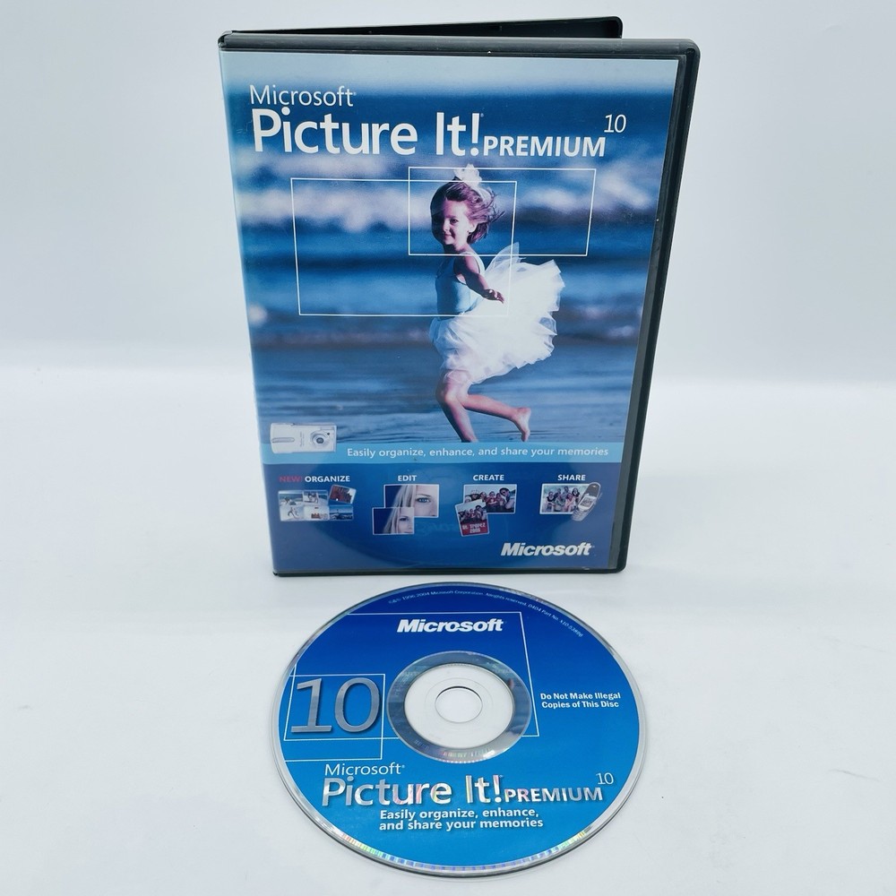 Microsoft Picture It! Premium 10 (CD) Tools Organize Edit Create Share Photos