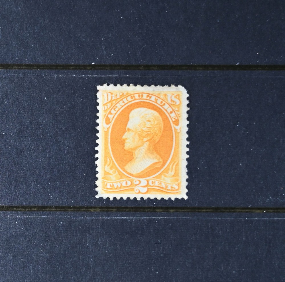 USA Scott # O2 VF OG Hinged Tiny Thin 2c Dept. Agriculture Stamp Cat $275