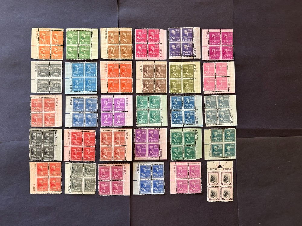 US Scott #803-832 Plate Blocks -Mint/NH/OG-