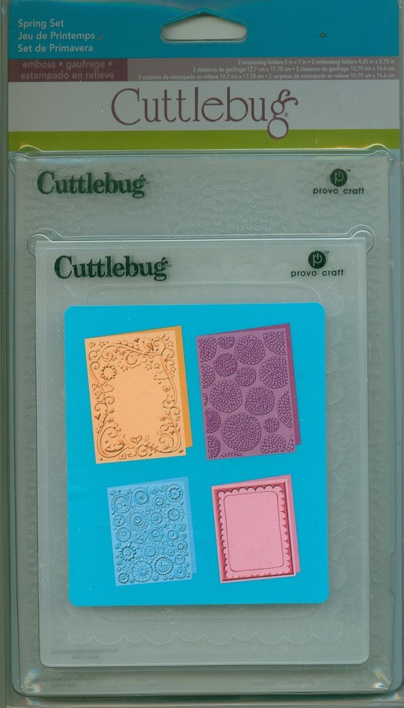CUTTLEBUG embossing folder set SPRING (4pcs)