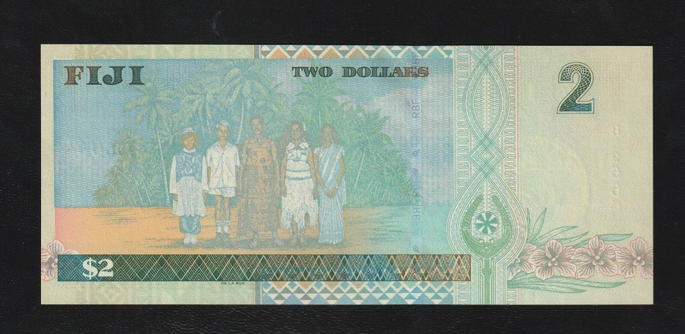 FIJI, 2 dollars, (2002) P-104, QEII, UNC