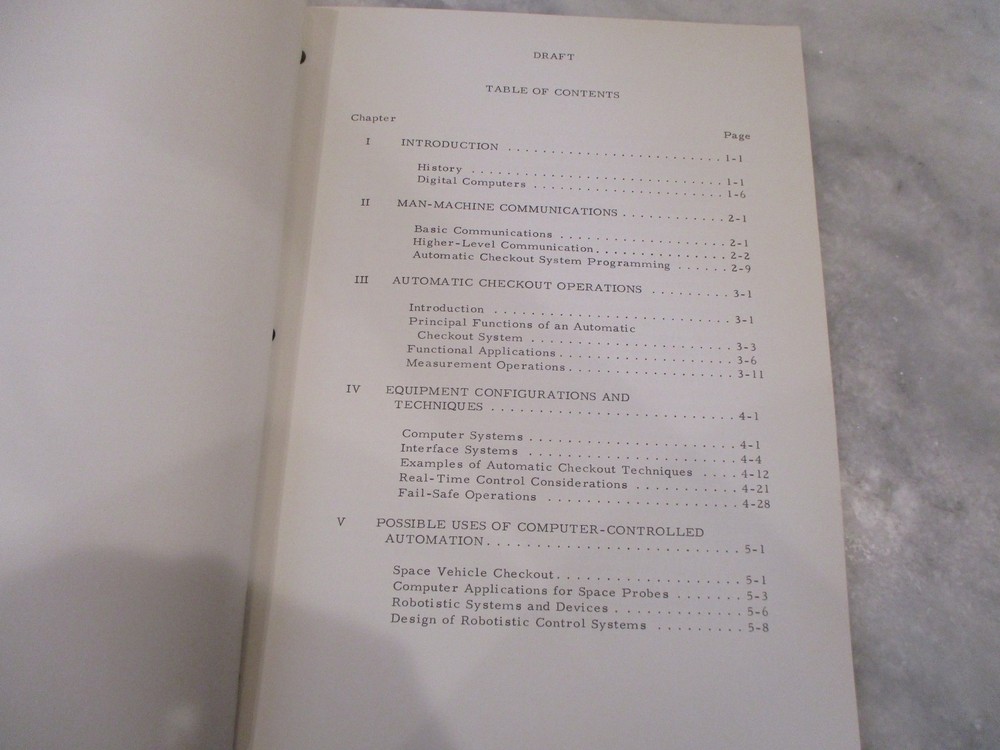 NASA MSFC *DRAFT* SATURN/APOLLO NOTES FOR CHECKOUT VEHICLE SYSTEMS BOOK-1963