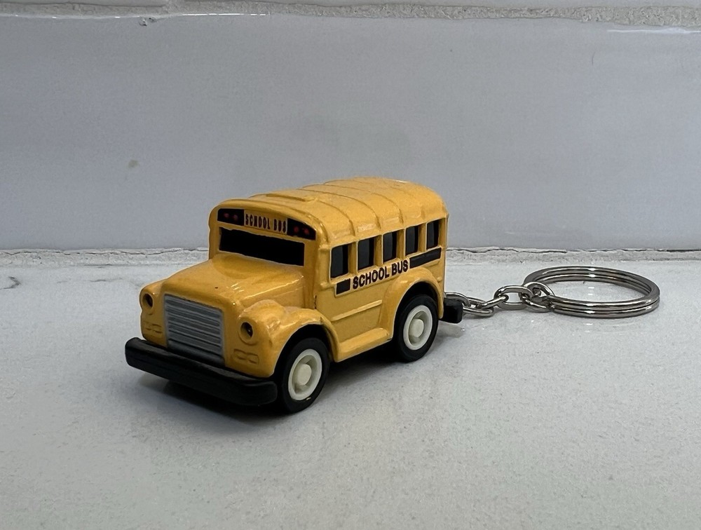 School Bus Light Up Keychain