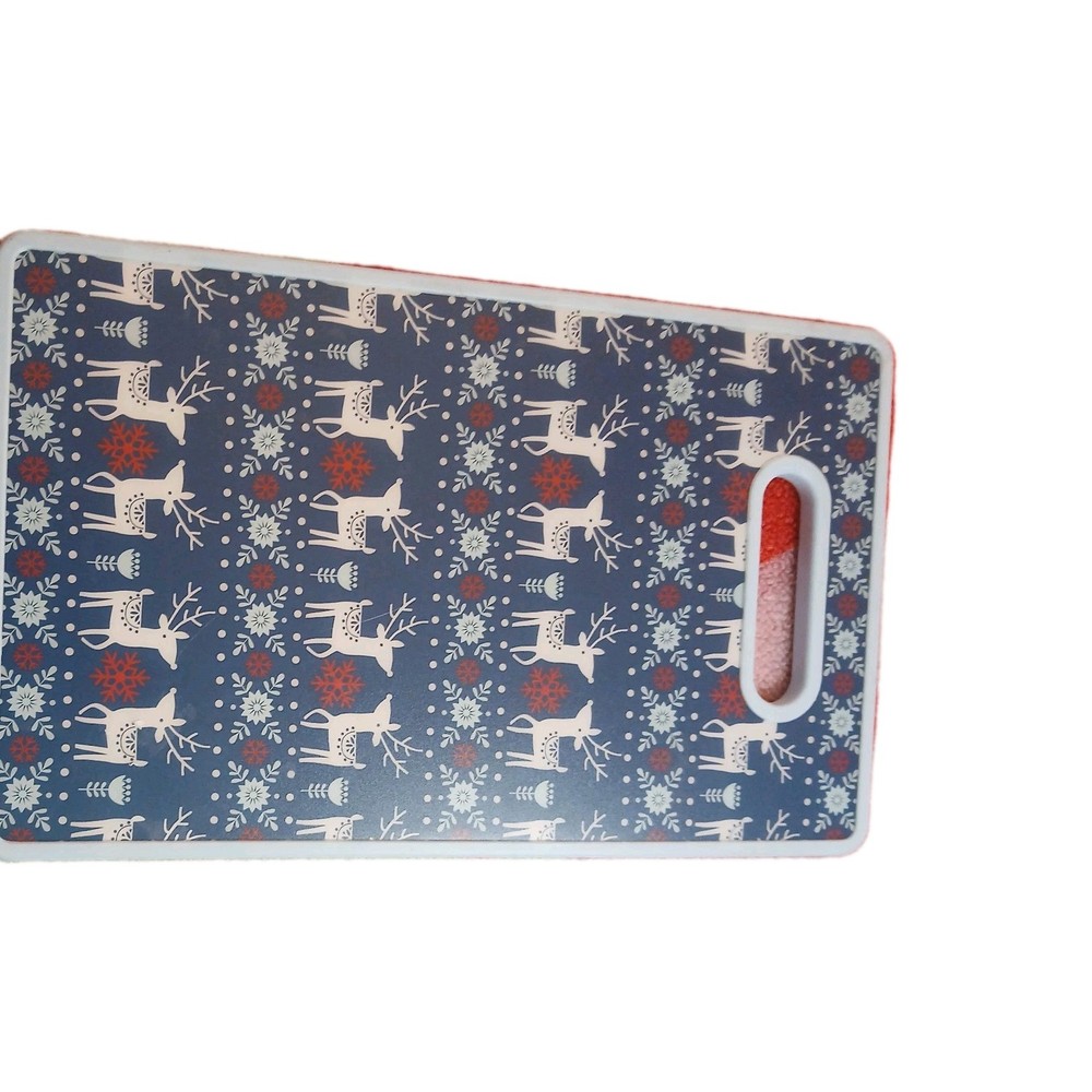 CORE kitchen reindeer red snowflake Cutting Board.