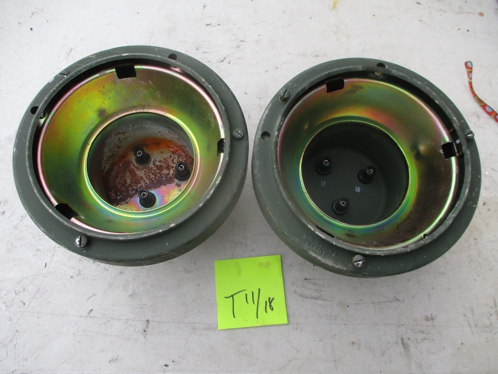 2 NOS Headlight Mounts w/Long Studs for HMMWV & all Other MVs, Surf Rust in 1