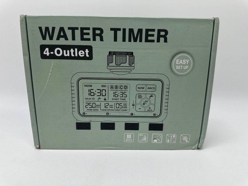 Smart Sprinkler Timer Programmable Water Timer for Garden Irrigation Auto 4 Zone