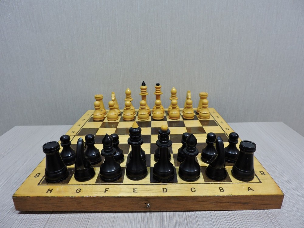 Rare Bakelite Vintage Chess Set Soviet USSR