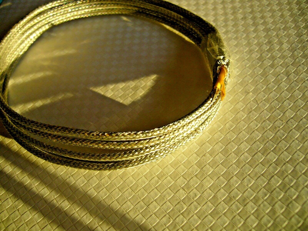 25 feet Vintage Style Braided Shielded push back wire 24 AWG. SOLID CORE !!!