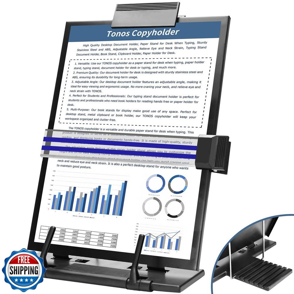 TONOS Paper Stand Document Holder - Quality Document Holder for D