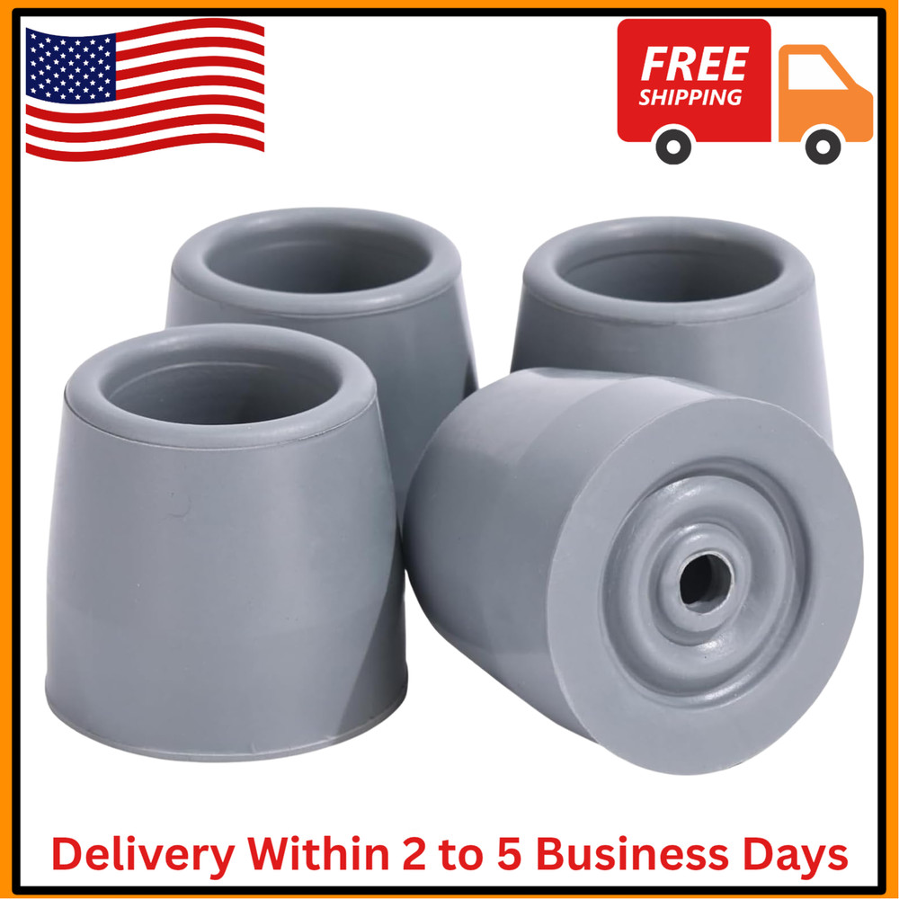 4PCS Walker Tips 1 1/8 '' Heavy Duty Replacement Rubber Tips for Walkers, Commod