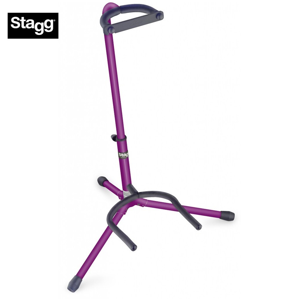 Stagg SG-A100PP Tripod Adjustable Guitar Stand - Purple