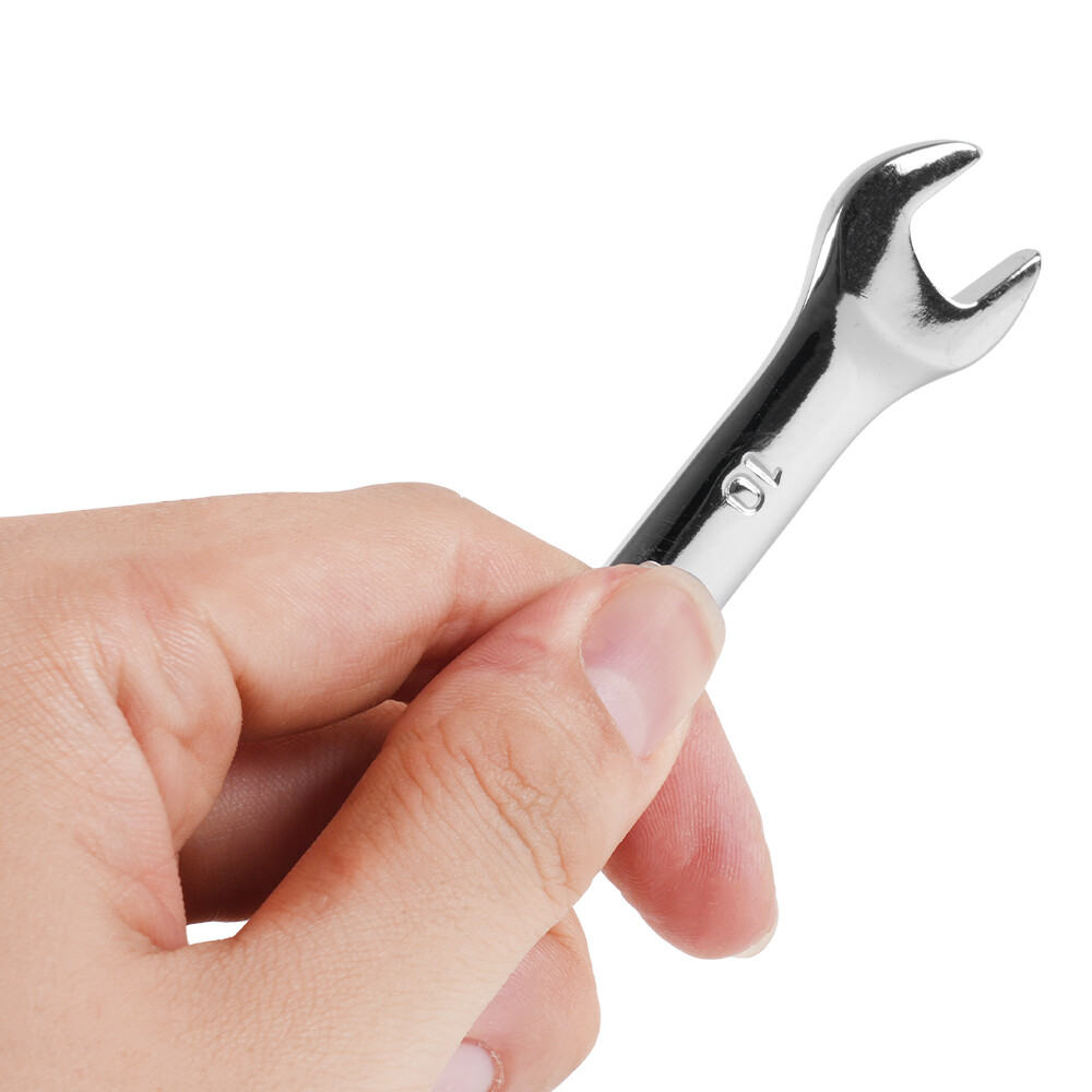 10mm Ratcheting Combination Wrench SAE 72 Teeth 12 Point Box Ended Spanner Tool