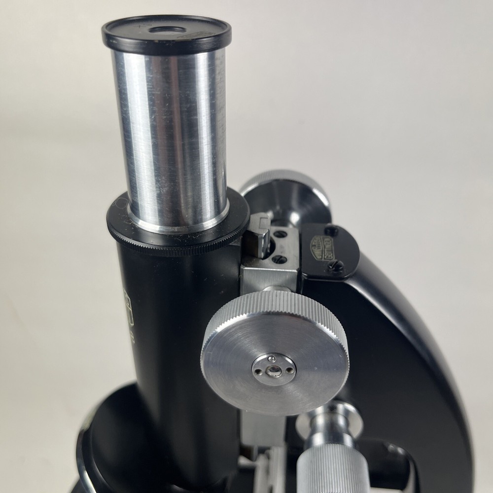 Zeiss Winkel 88968 Monocular Microscope in Original Oak Locking Case + Lenses