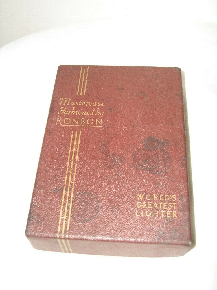 VINTAGE COLLECTIBLE All ORIGINAL RONSON CASE CIGARETTE CASE LIGHTER POUCH BOX