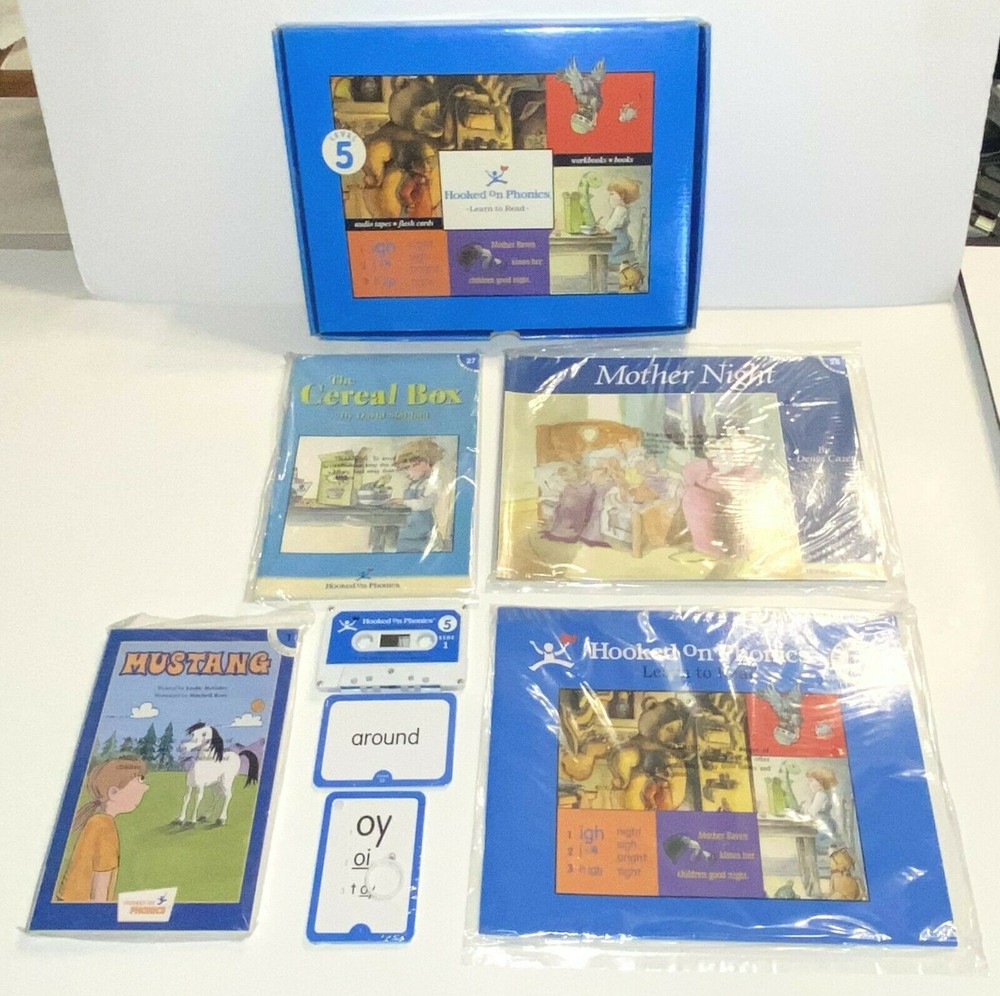 HOOKED ON PHONICS Learn To Read LEVEL 4 & 5 COMPLETE Tapes Flashcards Workbooks+