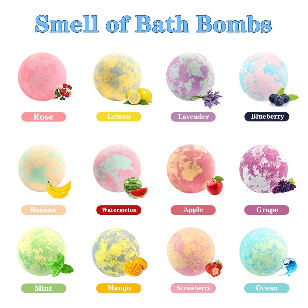 Bath Bombs for Kids with Surprise Inside, 20 Pack Handmade Bath Bomb Gift Set