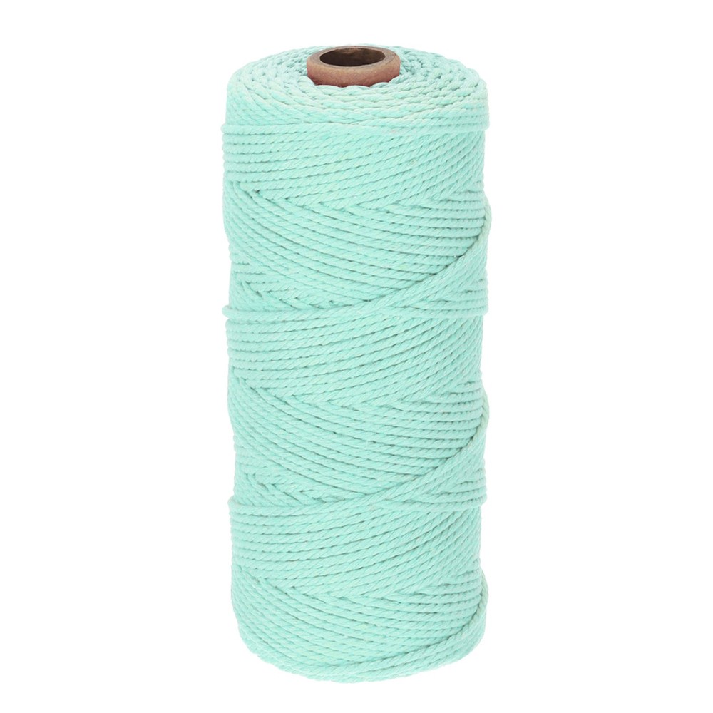 2mm x 186 Yard Light Blue Natural Cotton Macrame Rope, 2 Strands