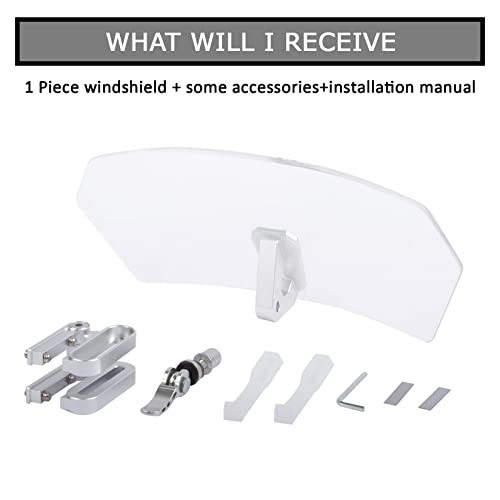 Universal Motorcycle Windshield Extension Adjustable Spoiler Windscreen