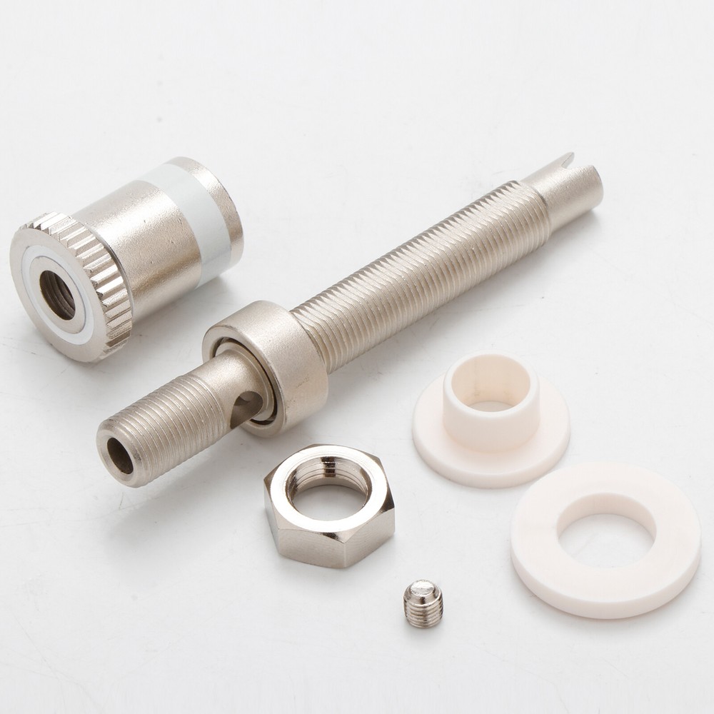 8pcs HIFI Binding Post Rhodium Plating Long Thread Terminal Speaker Plug Adapter