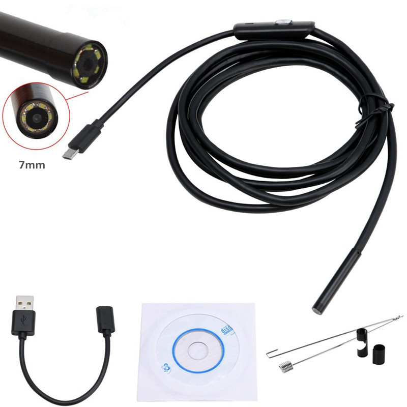 2M 5.5mm Android Endoscope Waterproof Snake Borescope USB Inspection Camera USA
