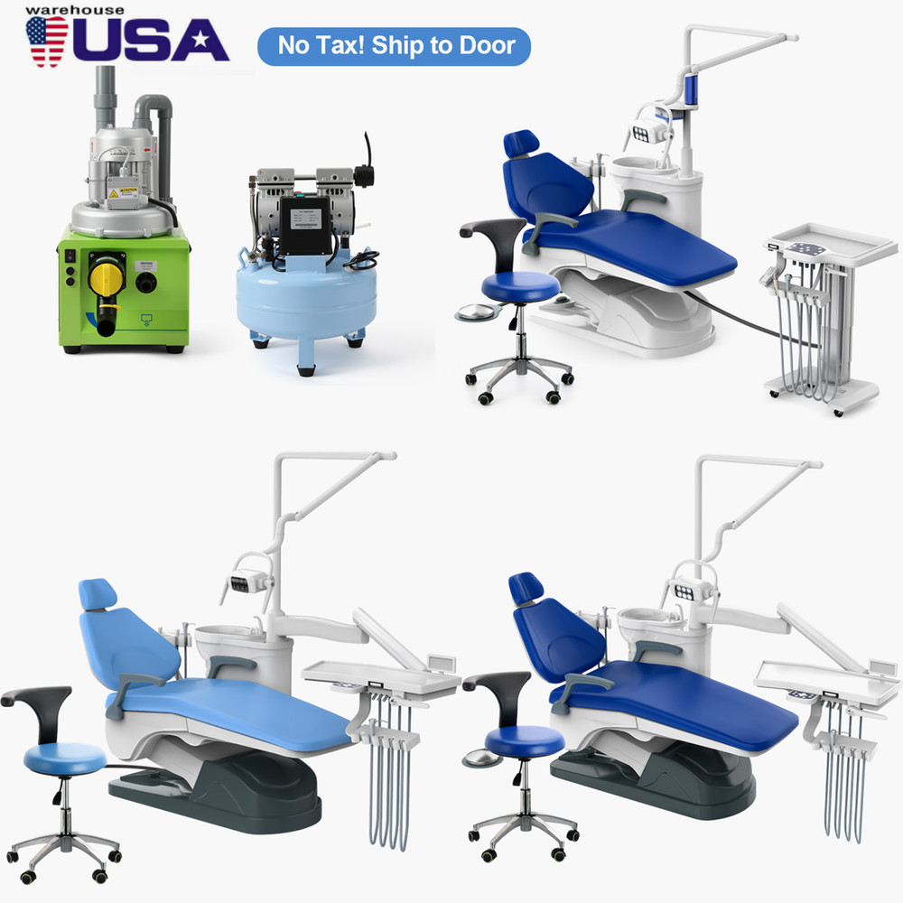 US Dental Unit Chair Computer Controlled DC Motor/Air Compressor/Suction machine