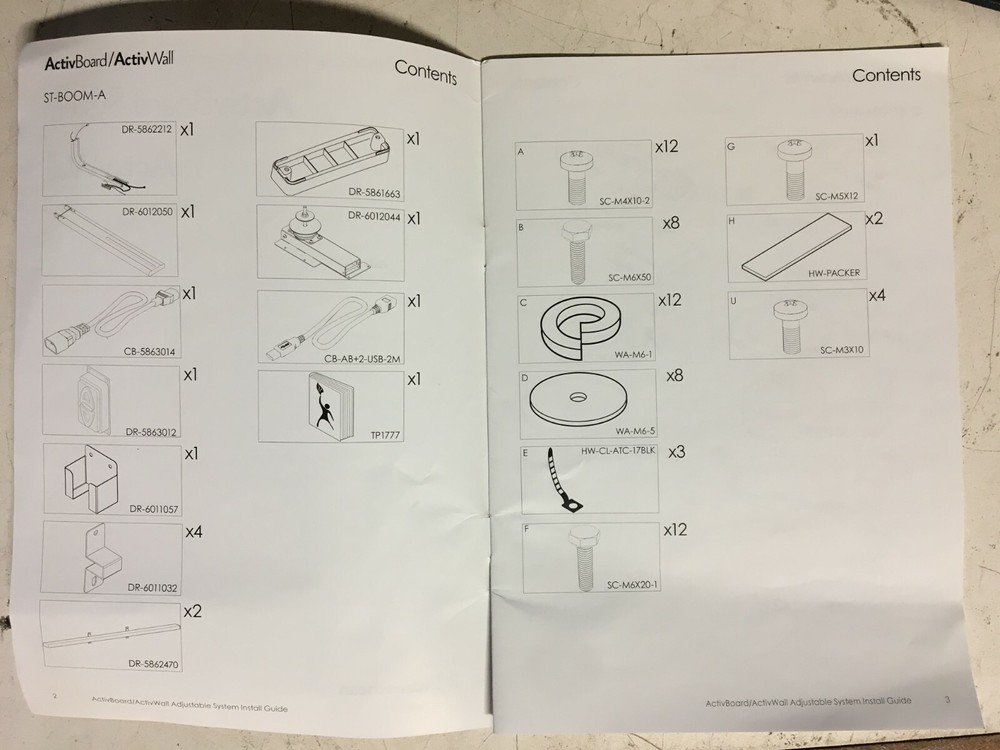 Promethean ActivBoard System Projector Mount ST-BOOM-A-UST - OPEN BOX