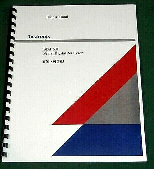 Tektronix SDA 601 User Manual: Comb Bound & Protective Covers