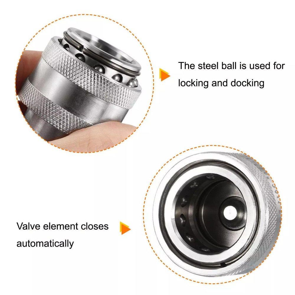 Hydraulic Quick Connect Coupler M14x1.5mm Female Thread Pipe Fitting Steel