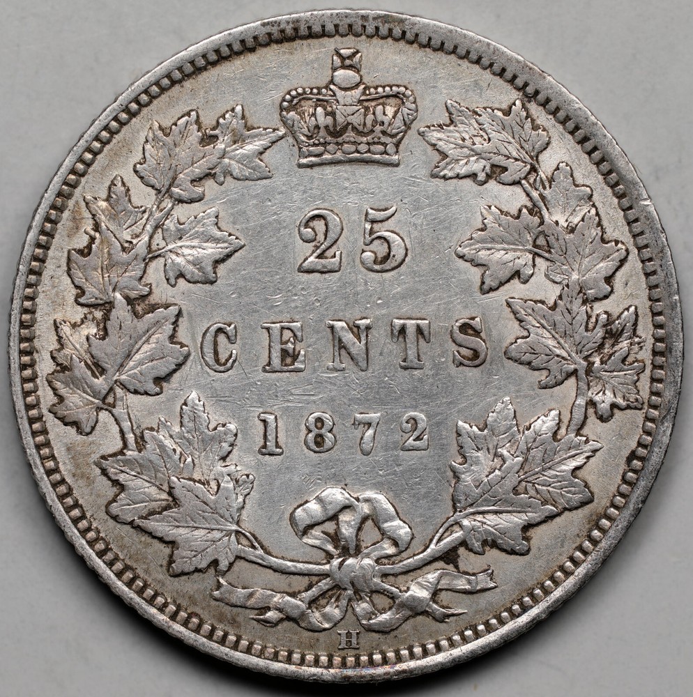 1872-H Canada 25 Cents