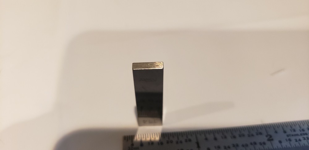 .114" Fowler Rectangular Steel Gage Gauge Block.