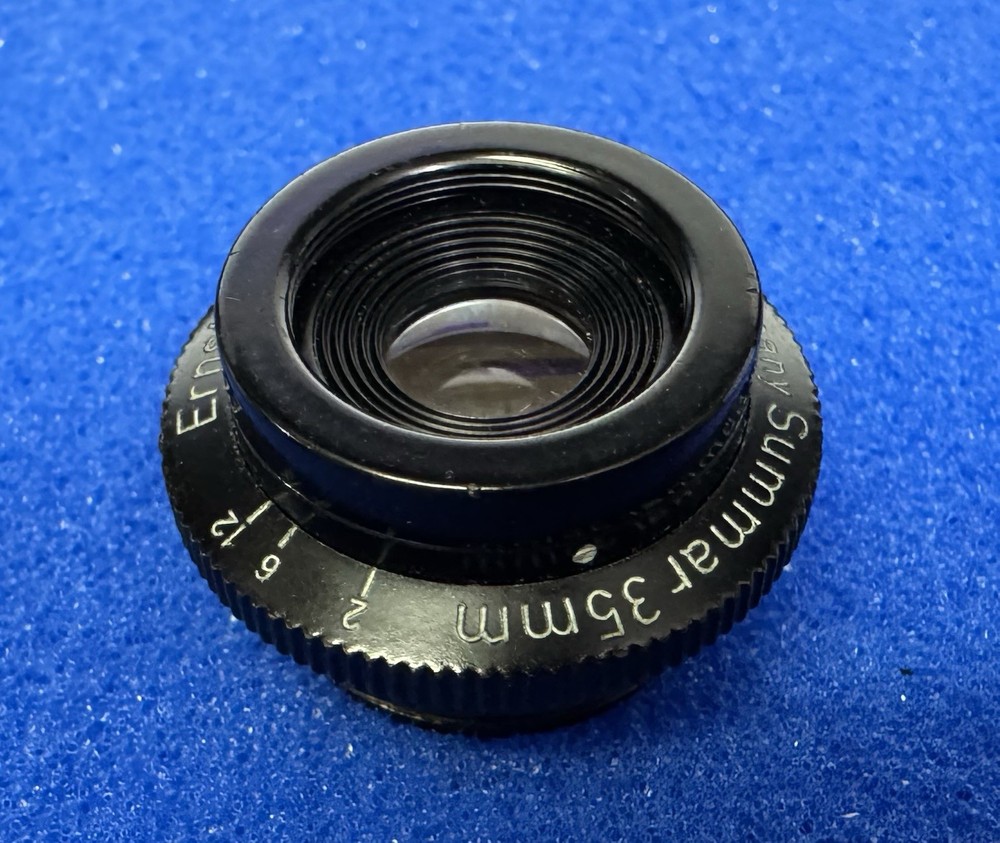 Leitz Summar 35mm  Microscope Objective Lens With Aperture