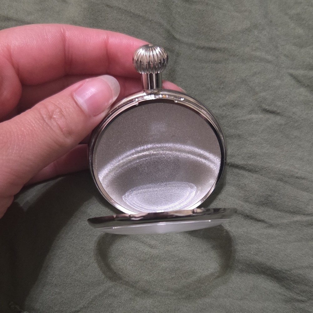 Silver Round Pocket Watch