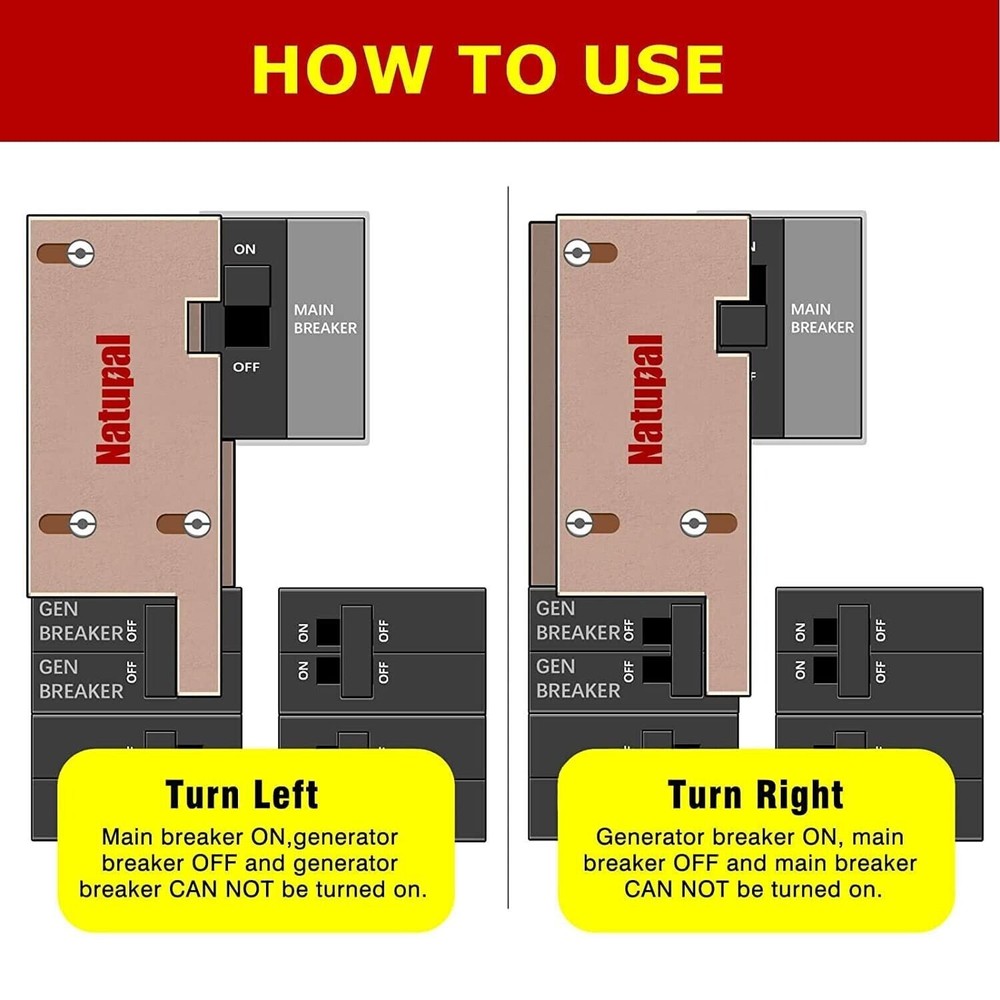 Generator Interlock Kit for GE Electrical Vertical Main Breaker 150A/ 200A Panel