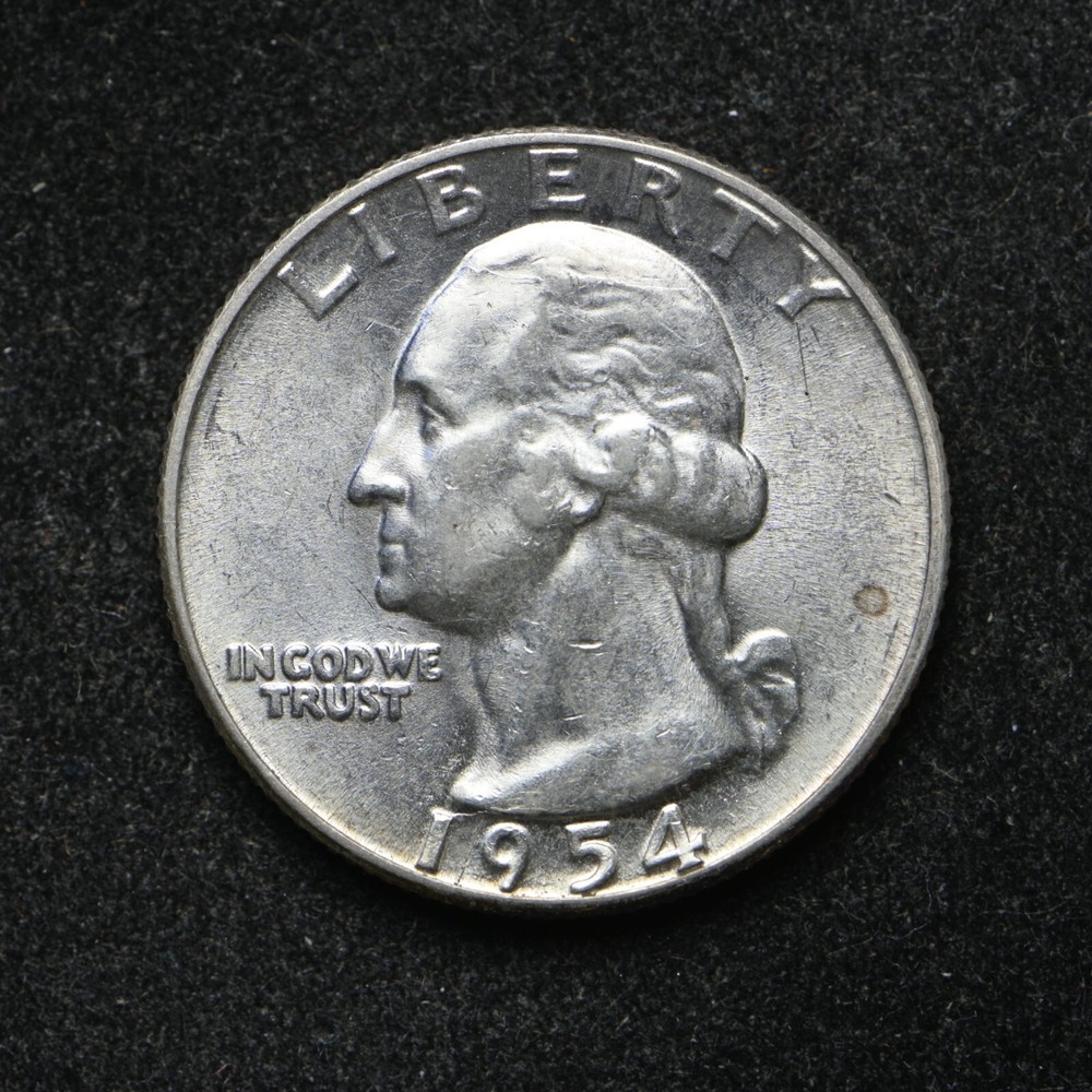 1954 Washington Silver Quarter AU+ (bb17192)