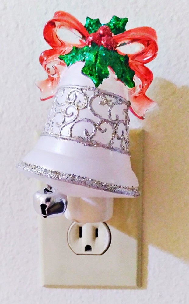 WHITE CHRISTMAS BELL Clear Bulb NIGHTLIGHT