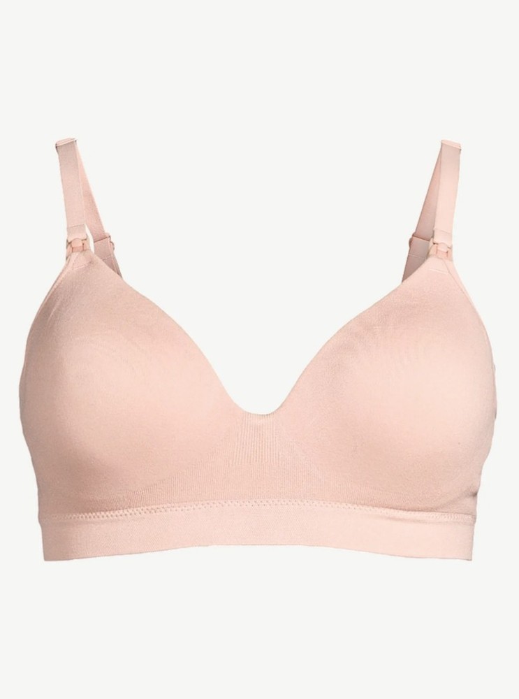 Joyspun Maternity Seamless Nursing Bra Flex Panel Pink Size S