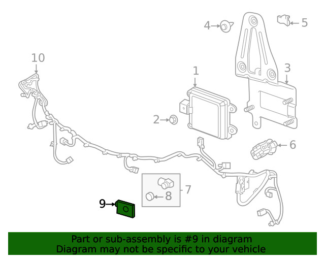 Genuine GM Park Sensor Bracket 84913382