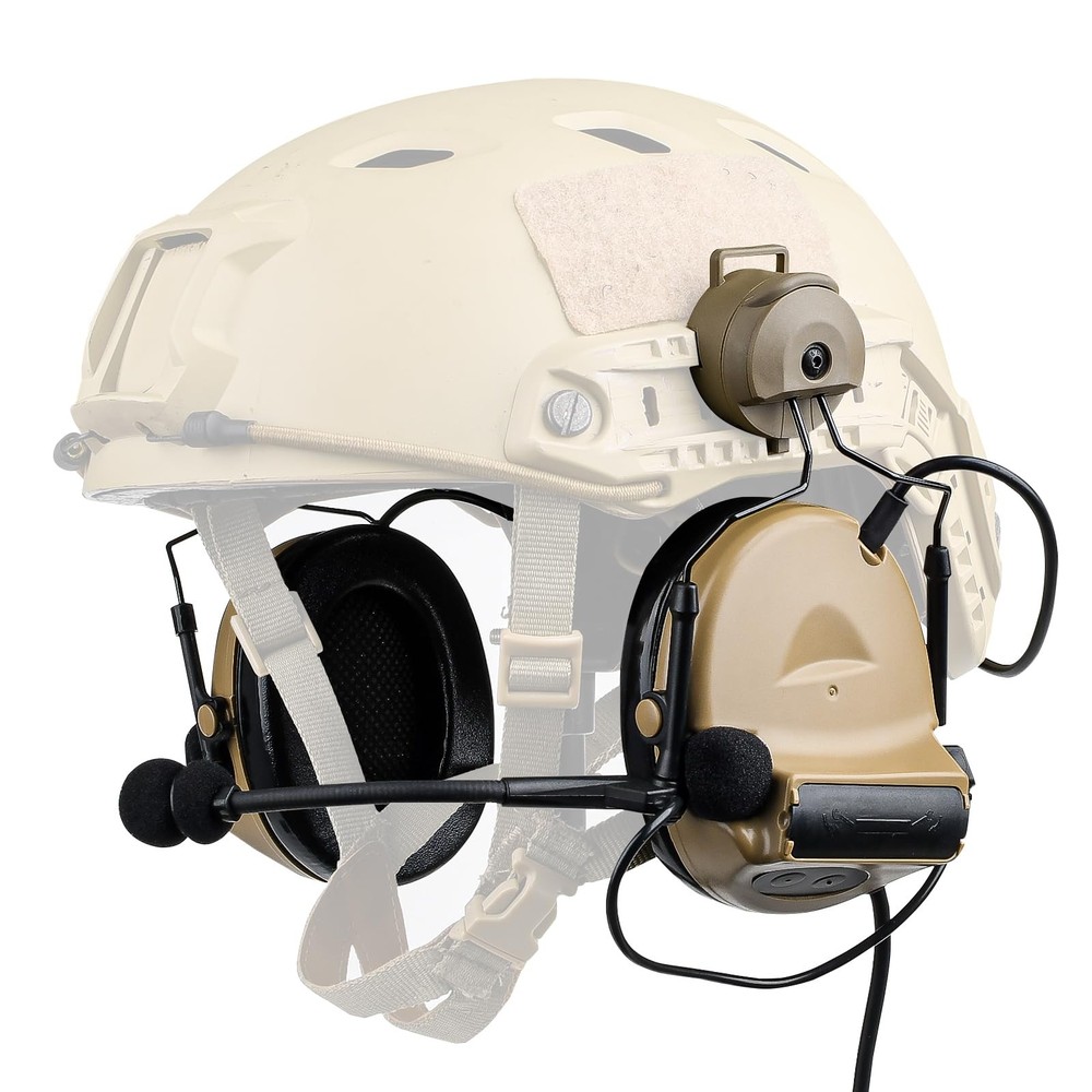 Comta 2 Tactical Headset with Arc Rail Adapter Multi-Angle WZ212-DE, Tan