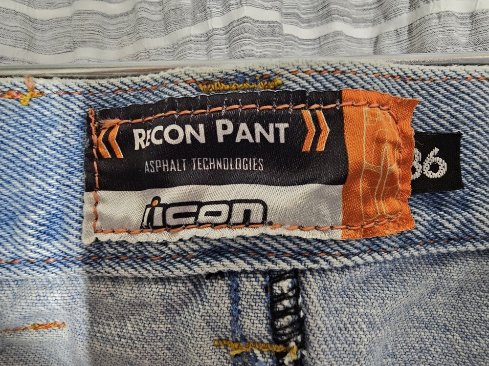 Icon Recon Pants-Asphalt Technologies Light Blue Size 36