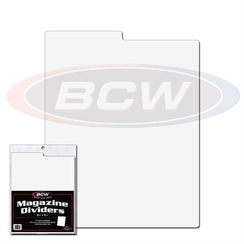 NEW (5 CT) BCW Magazine Divider- White with Write on Index Tab