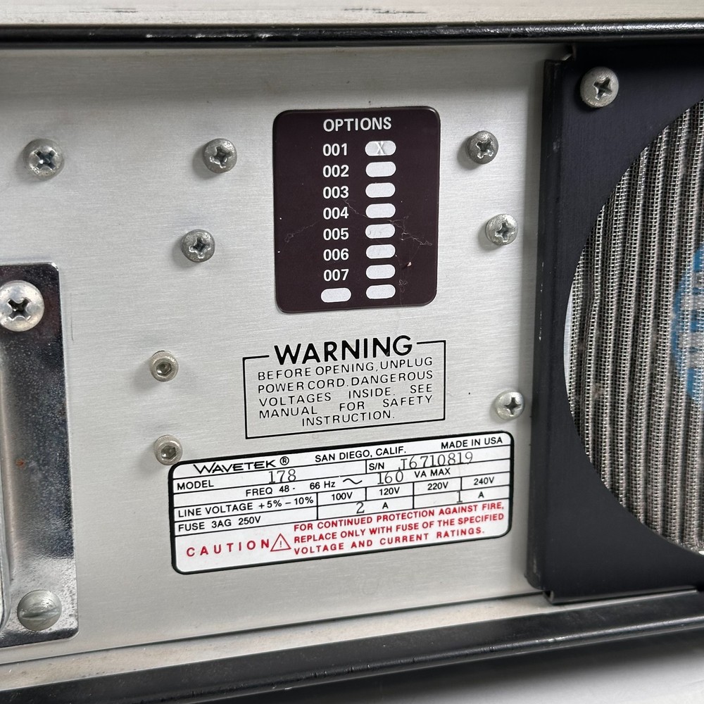 Wavetek 178 Programmable Waveform Synthesizer Option 001