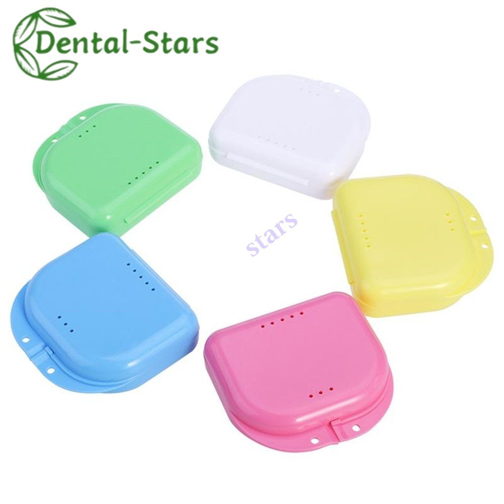 5Pcs Dental Denture Retainer Storage Case Box Mouthguard Container Assorted Box