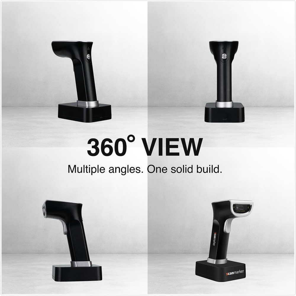Scanmarker 1D/2D Barcode Scanner Wireless – Boost Speed & Accuracy with...